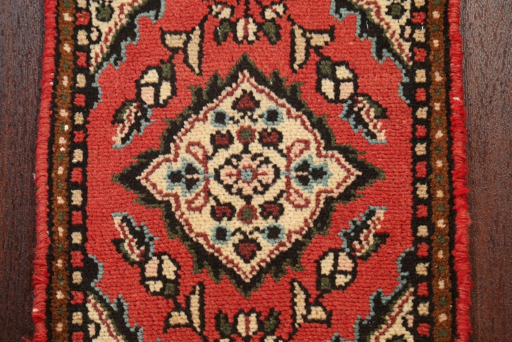 Vintage Red Hamedan Persian Rug 1x2