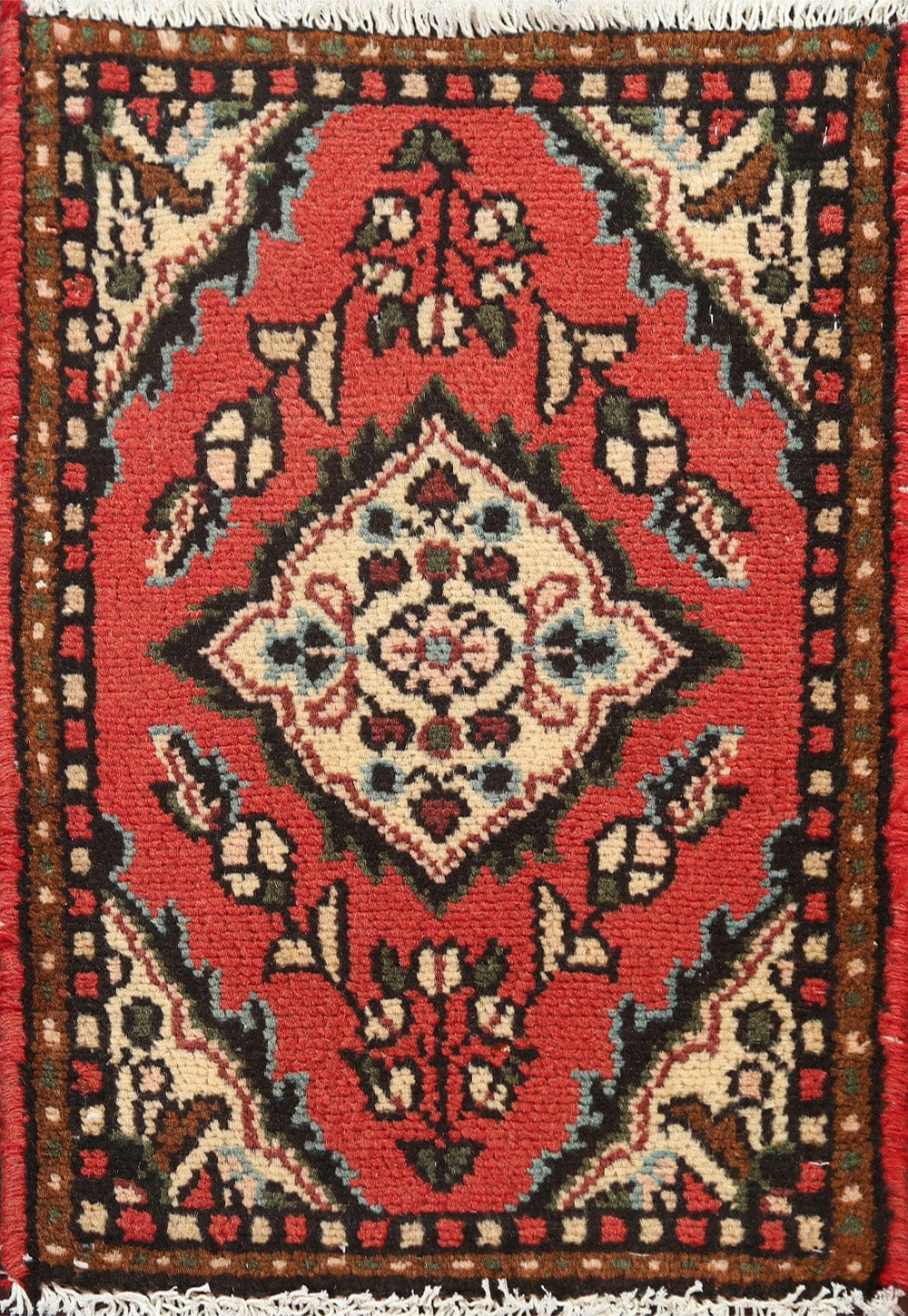 Vintage Red Hamedan Persian Rug 1x2