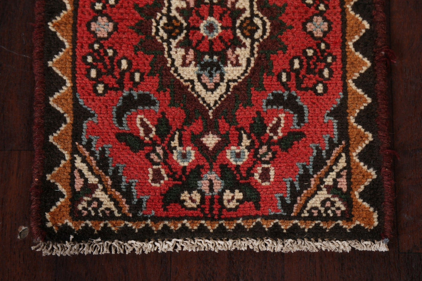 Red Hamedan Persian Wool Rug 1x2