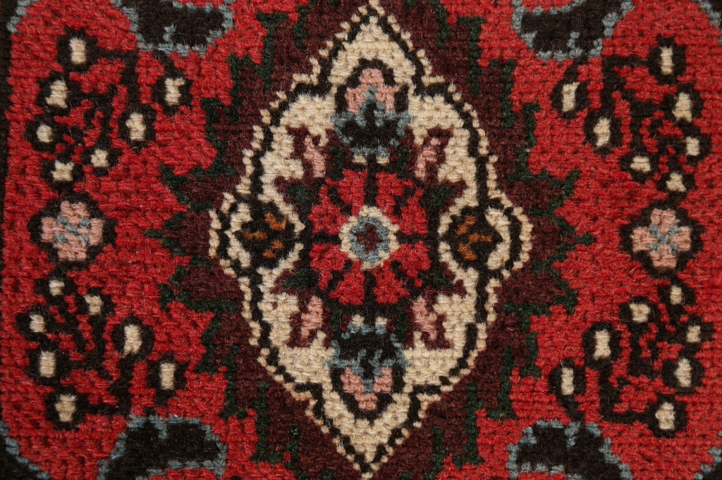 Red Hamedan Persian Wool Rug 1x2