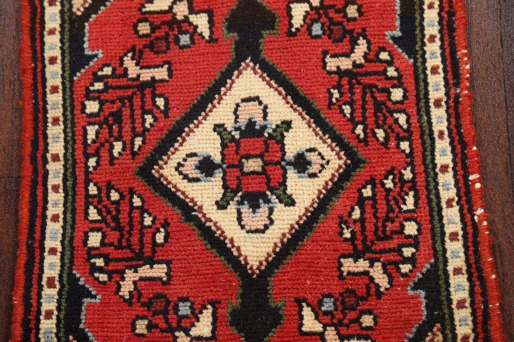 Red Hamedan Persian Wool Rug 1x2