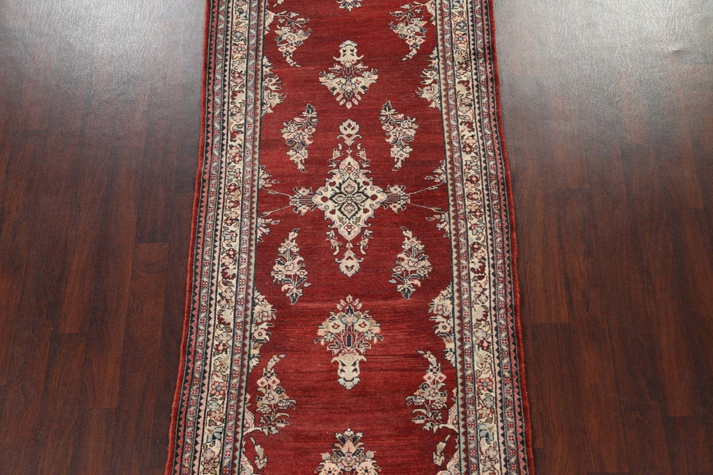 Vintage Red Mahal Persian Runner Rug 4x9