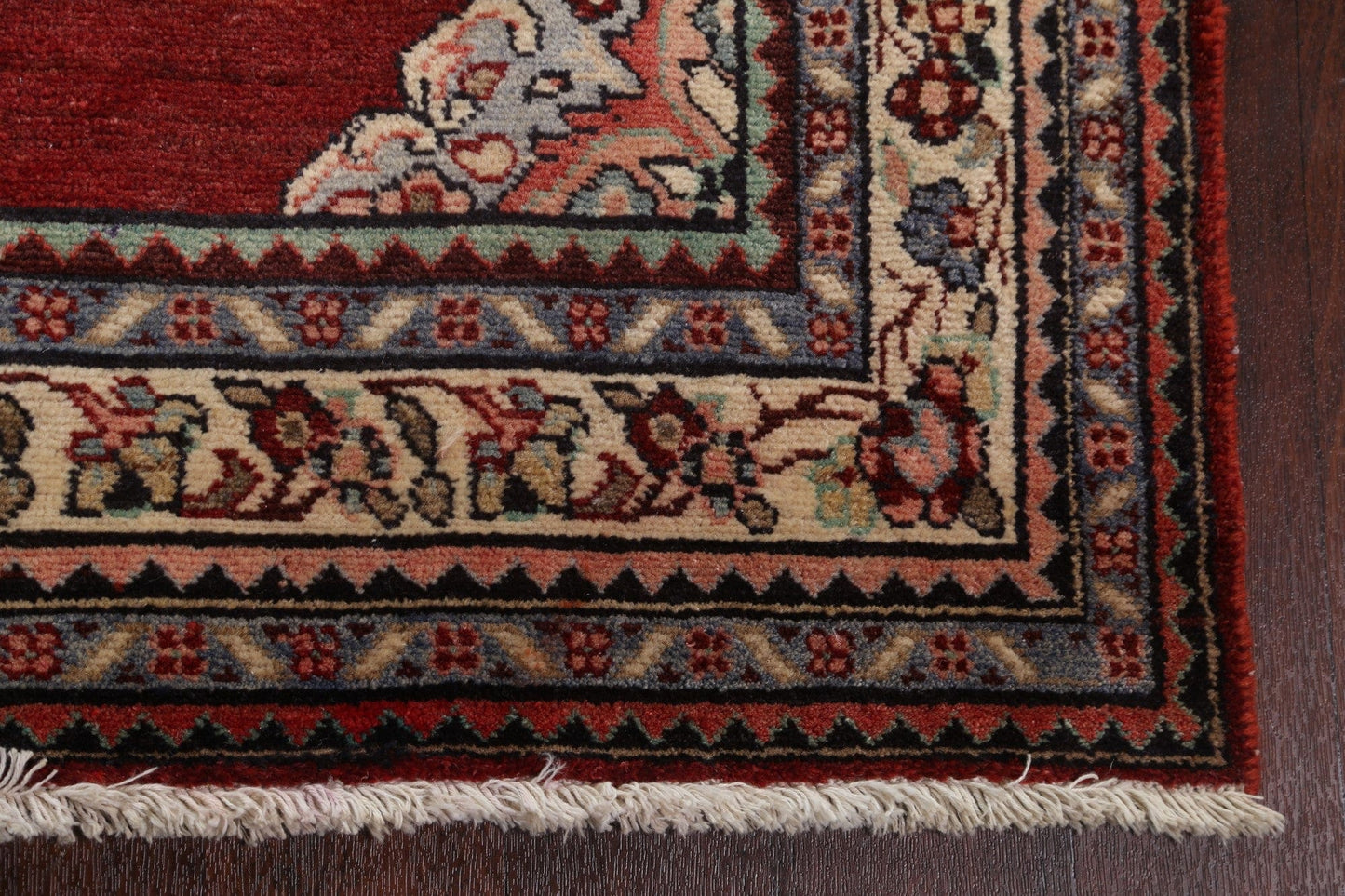 Vintage Red Mahal Persian Runner Rug 4x9