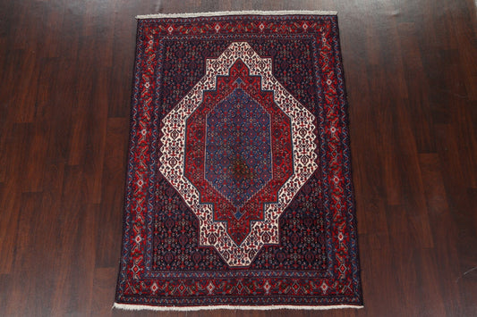 Vegetable Dye Senneh Bidjar Persian Area Rug 5x7