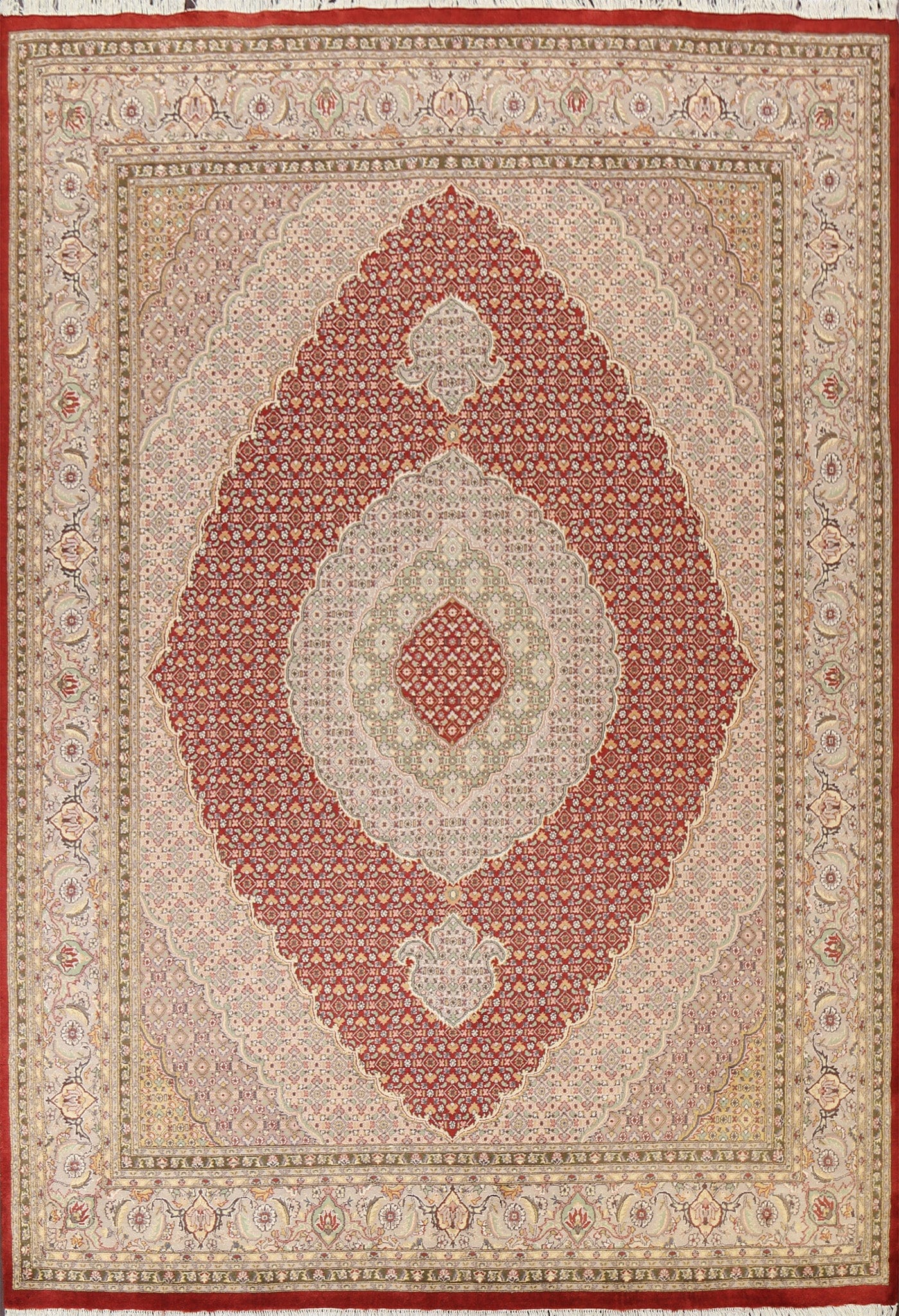 Vegetable Dye Tabriz Mahi Persian Area Rug 8x10