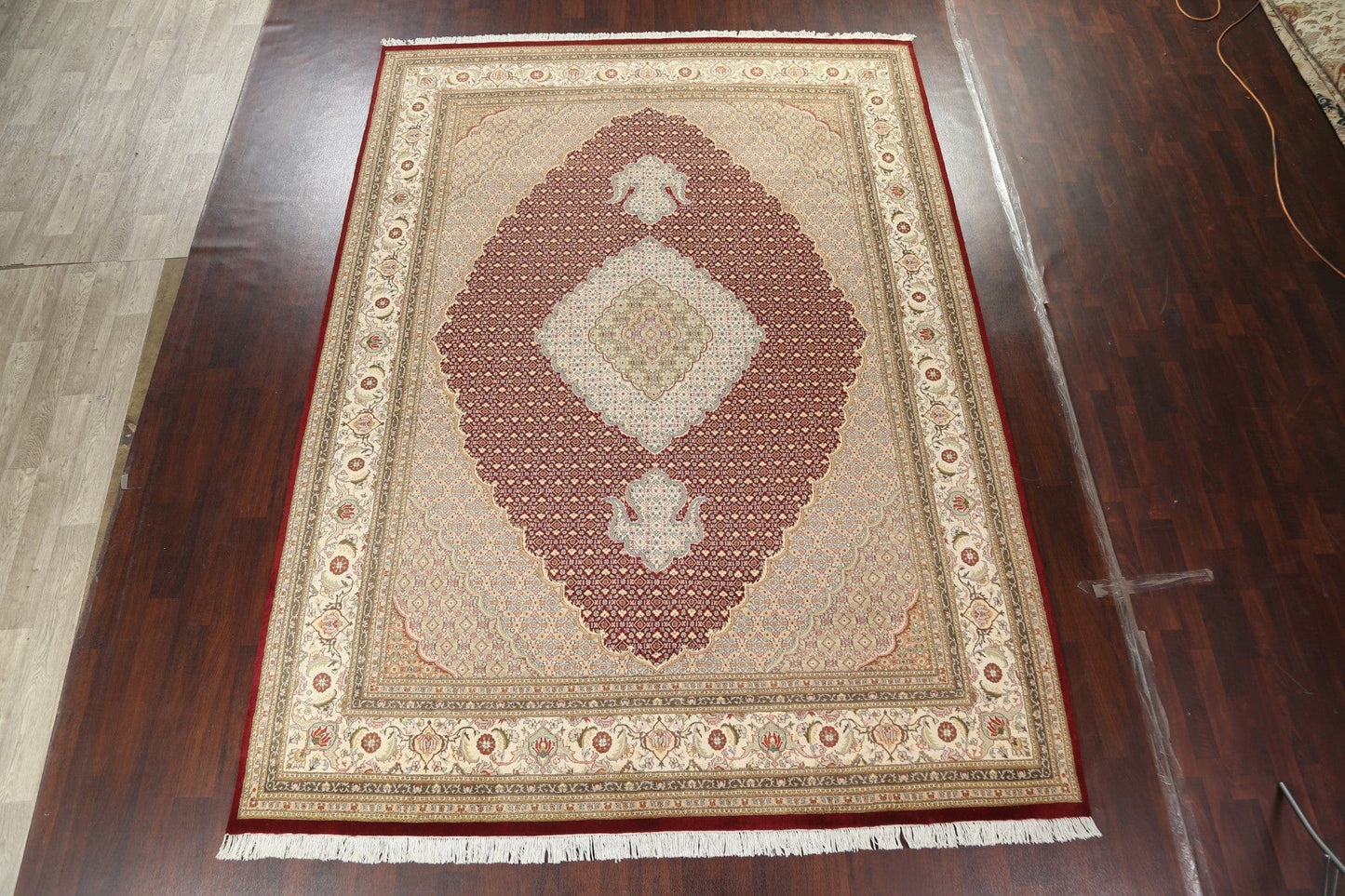 Vegetable Dye Tabriz Mahi Persian Area Rug 9x12