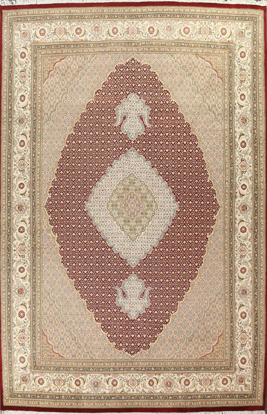 Vegetable Dye Tabriz Mahi Persian Area Rug 9x12