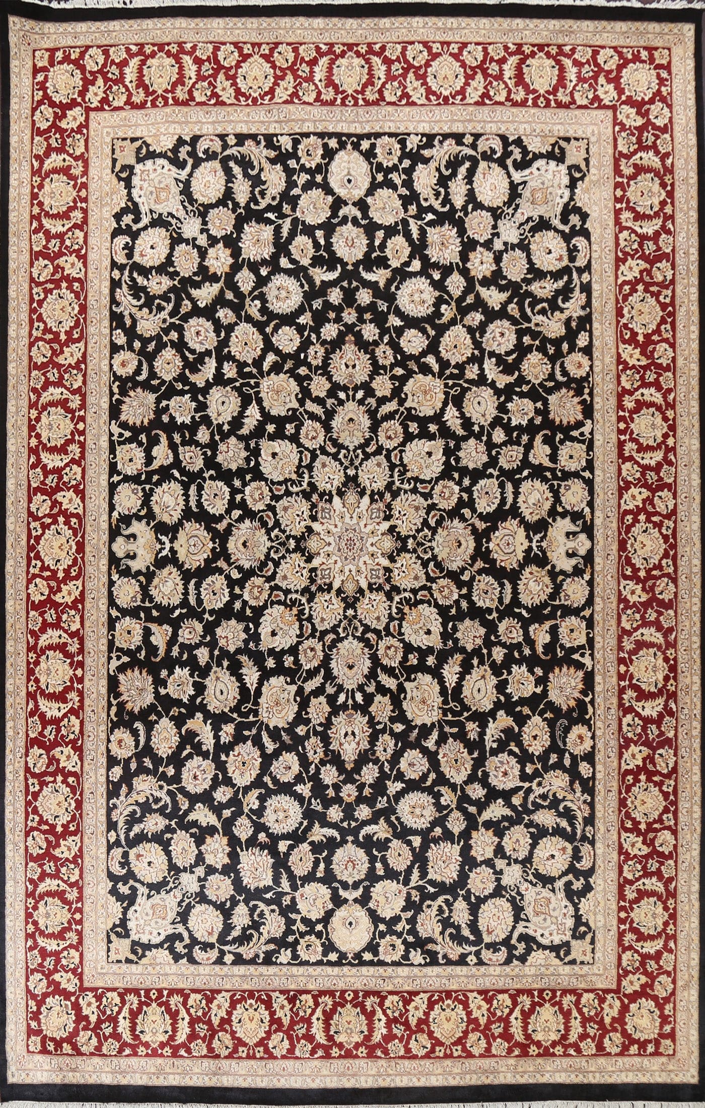 Vegetable Dye Tabriz Wool/ Silk Area Rug 9x12