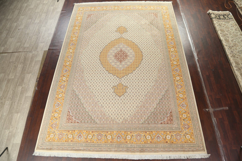 Vegetable Dye Tabriz Mahi Persian Wool Rug 10x15