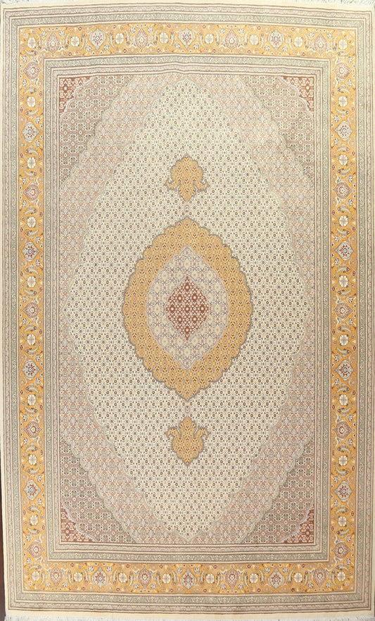 Vegetable Dye Tabriz Mahi Persian Wool Rug 10x15