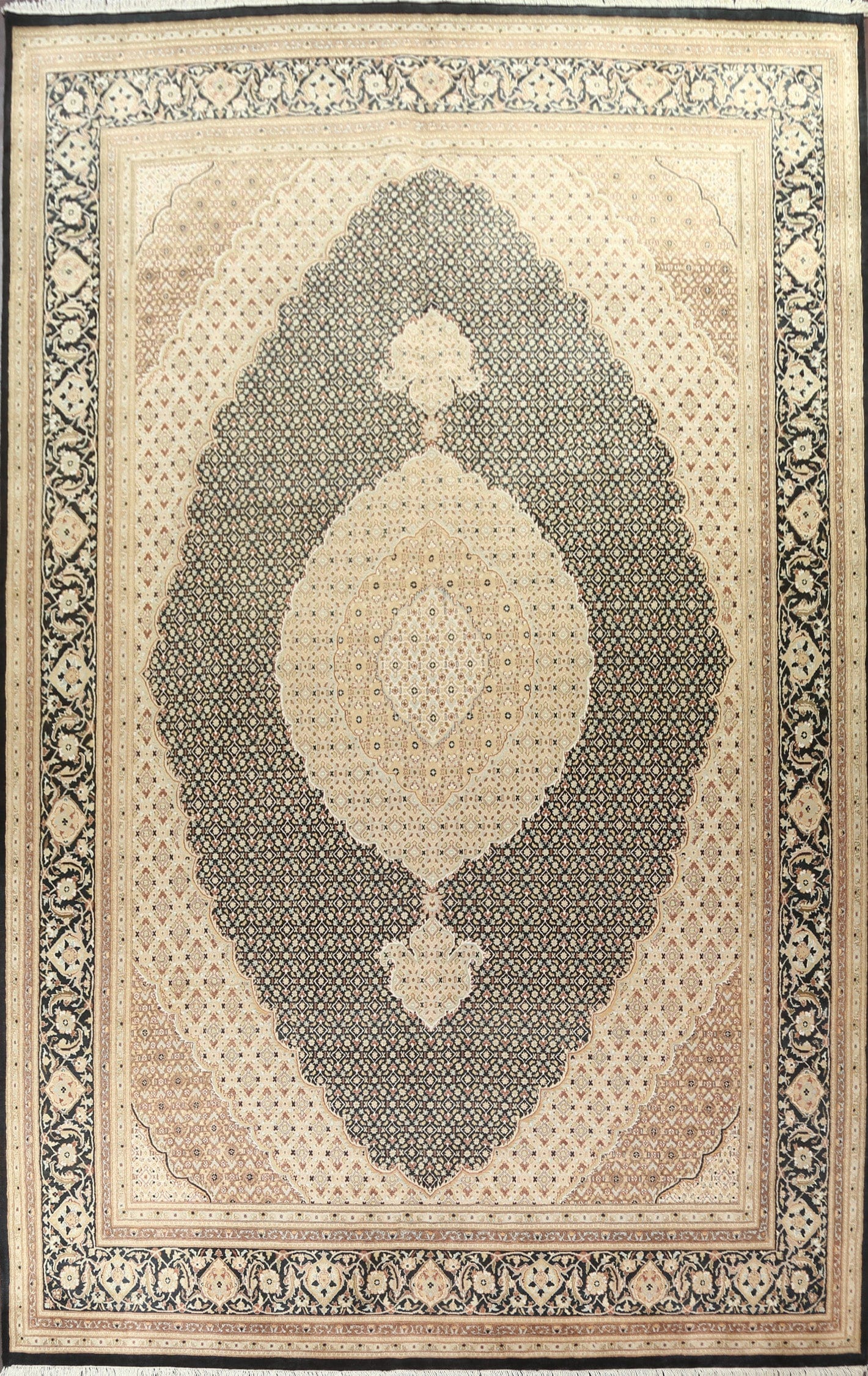 Vegetable Dye Tabriz Mahi Persian Area Rug 10x14