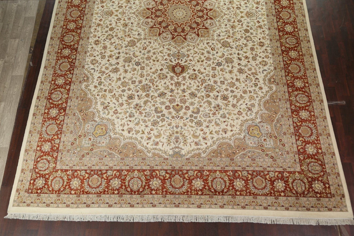 Vegetable Dye Tabriz Wool/ Silk Area Rug 12x18