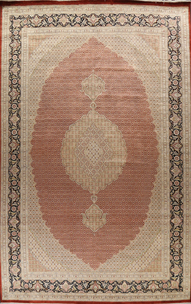 Vegetable Dye Tabriz Mahi Persian Area Rug 12x18