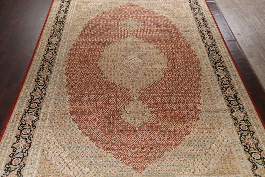 Vegetable Dye Tabriz Mahi Persian Area Rug 12x18