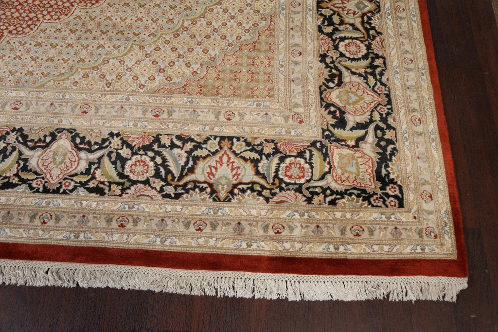 Vegetable Dye Tabriz Mahi Persian Area Rug 12x18