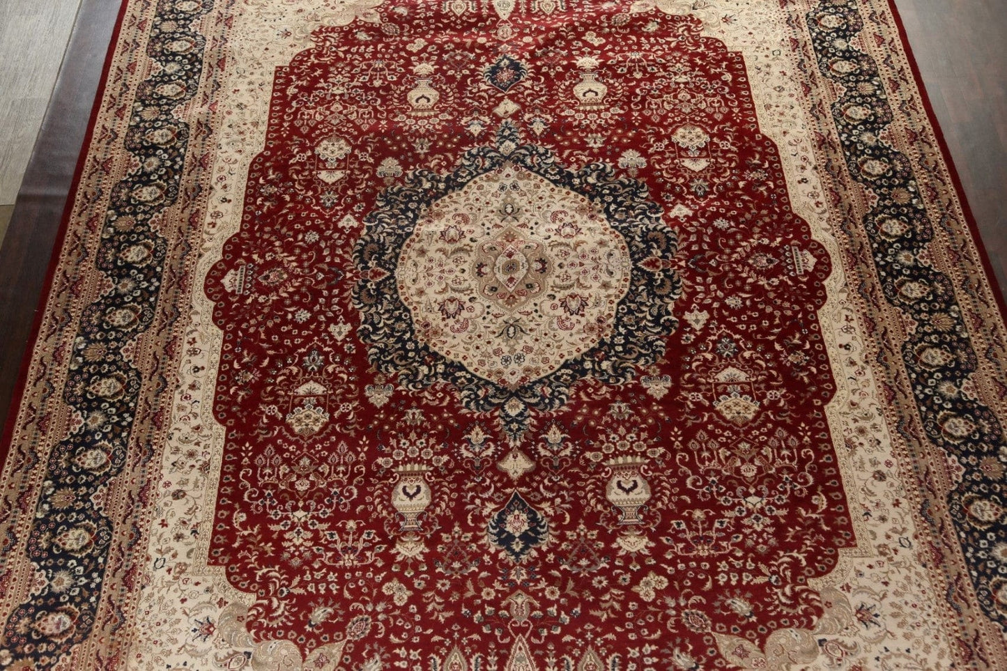 Vegetable Dye Tabriz Wool Area Rug 12x18