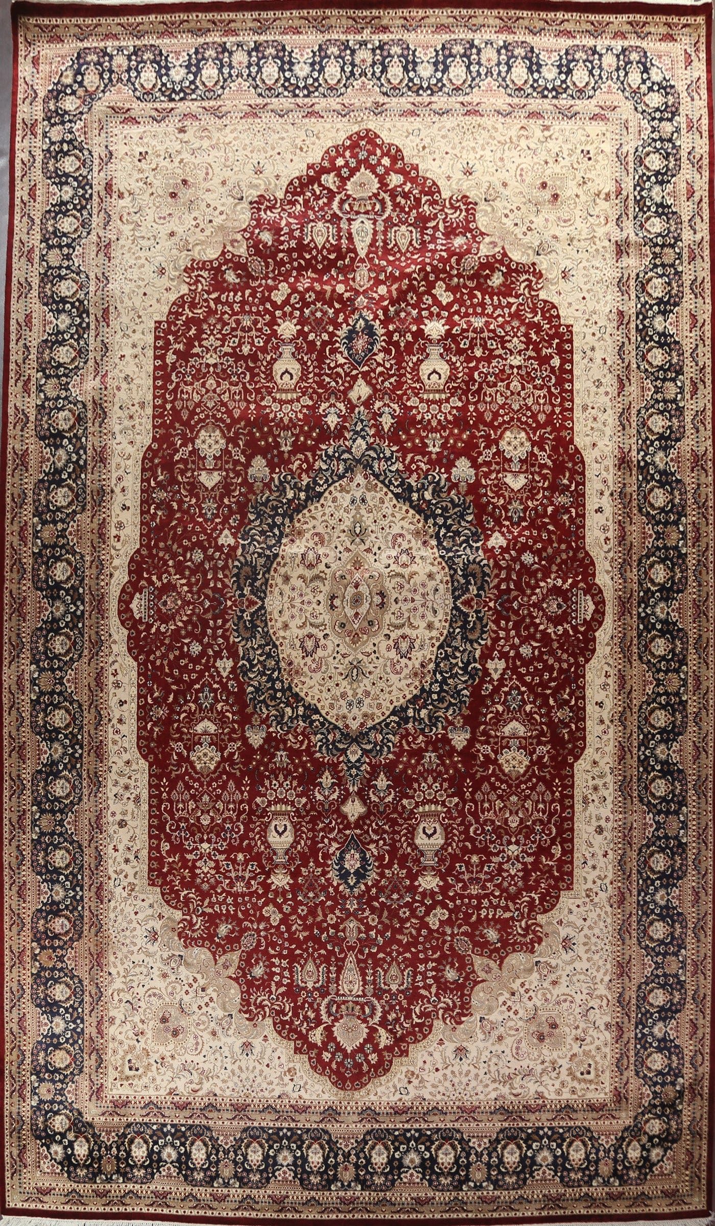 Vegetable Dye Tabriz Wool Area Rug 12x18