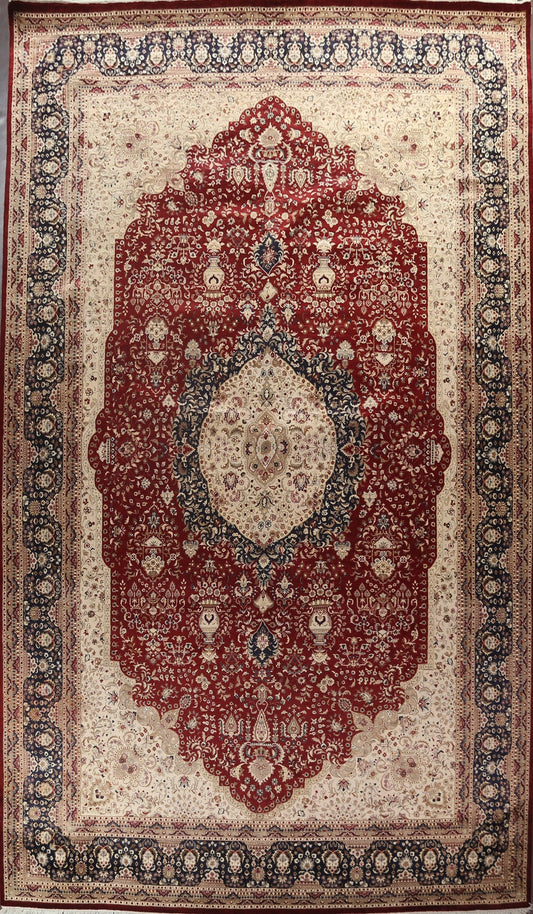 Vegetable Dye Tabriz Wool Area Rug 12x18