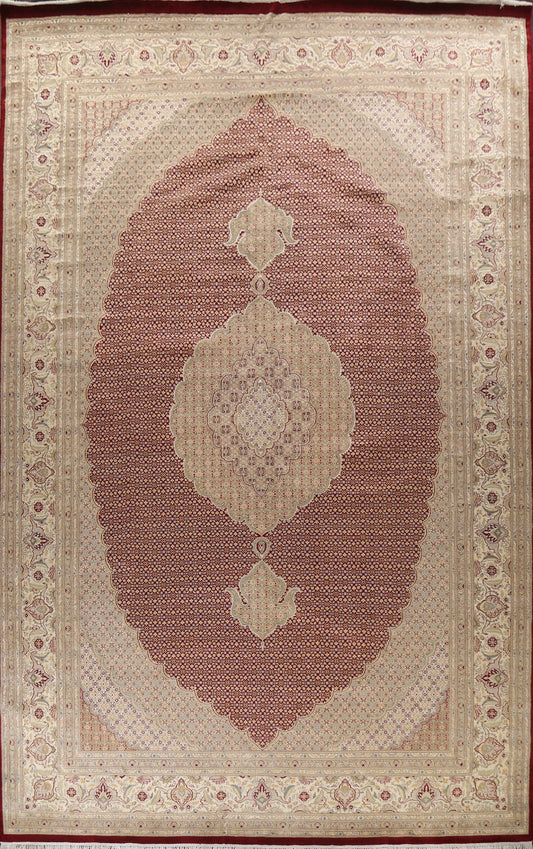 Vegetable Dye Tabriz Mahi Persian Area Rug 12x18