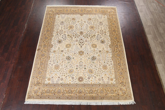 Vegetable Dye Tabriz Wool/ Silk Area Rug 8x11