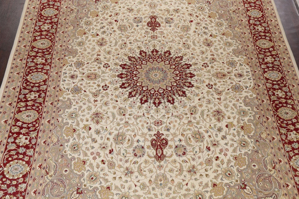 Vegetable Dye Tabriz Wool/ Silk Area Rug 10x14