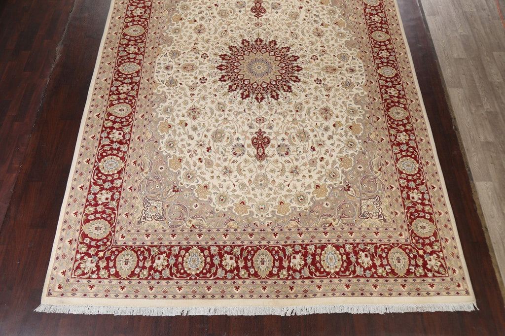 Vegetable Dye Tabriz Wool/ Silk Area Rug 10x14