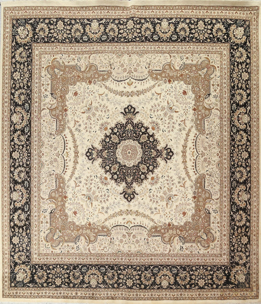 Vegetable Dye Aubusson Handmade Rug 10x10 Square