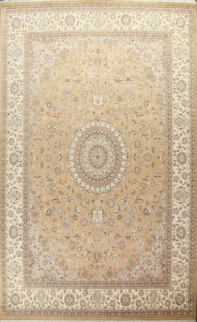 Vegetable Dye Tabriz Hand-Knotted Area Rug 10x13