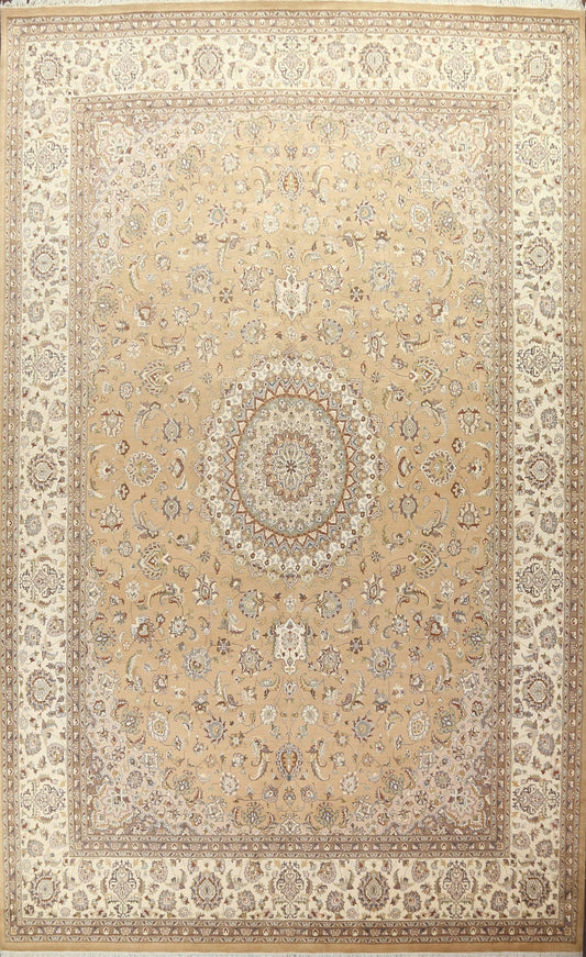 Vegetable Dye Tabriz Hand-Knotted Area Rug 10x13