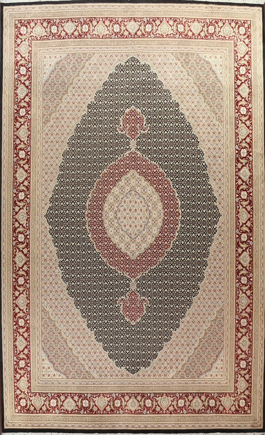 Vegetable Dye Tabriz Mahi Persian Area Rug 10x14