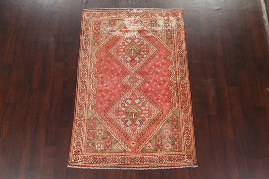 Antique Bakhtiari Persian Area Rug 4x7