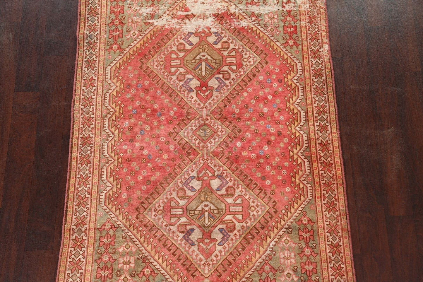 Antique Bakhtiari Persian Area Rug 4x7