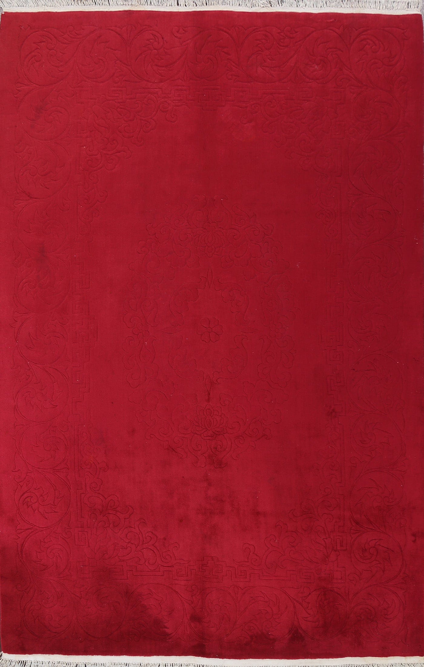 Red Peking Wool Area Rug 7x10