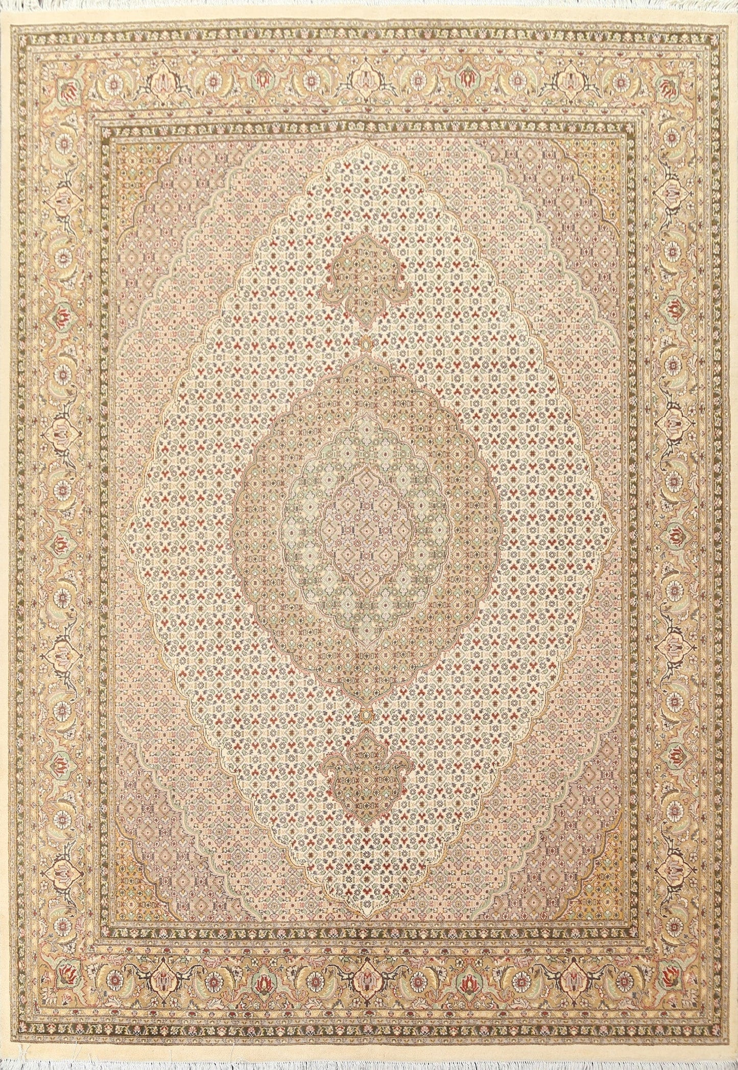 Vegetable Dye Tabriz Mahi Persian Area Rug 8x10