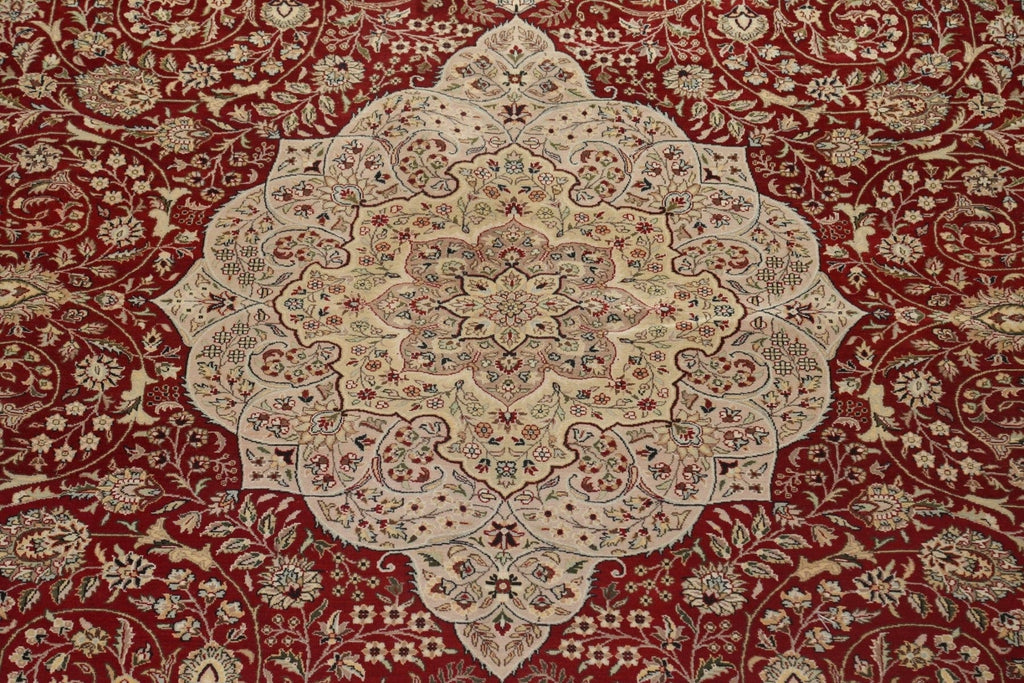 Vegetable Dye Large Red Tabriz Handmade Rug 12x18