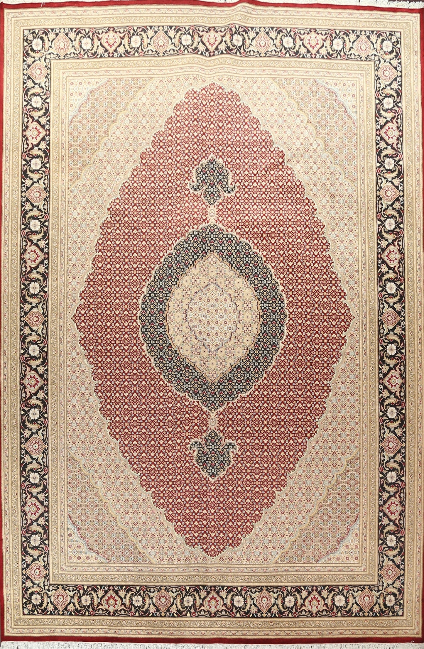 Vegetable Dye Tabriz Mahi Persian Area Rug 10x14