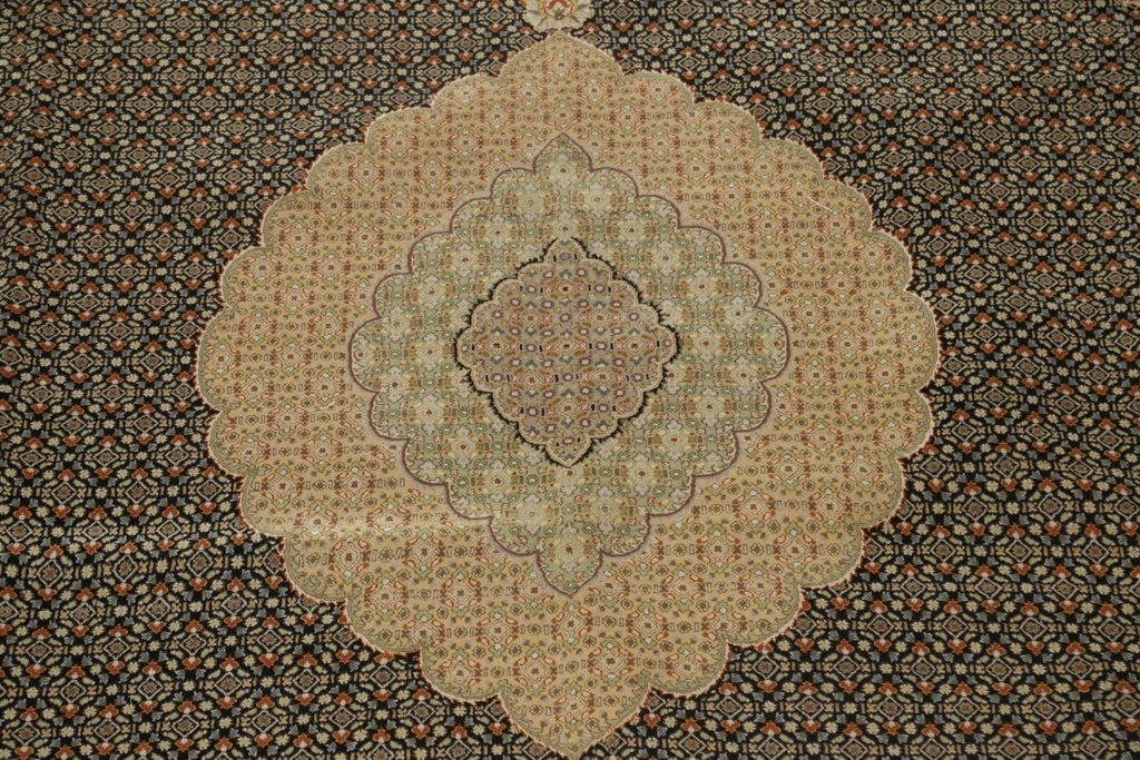 Vegetable Dye Tabriz Mahi Persian Wool Rug 12x19