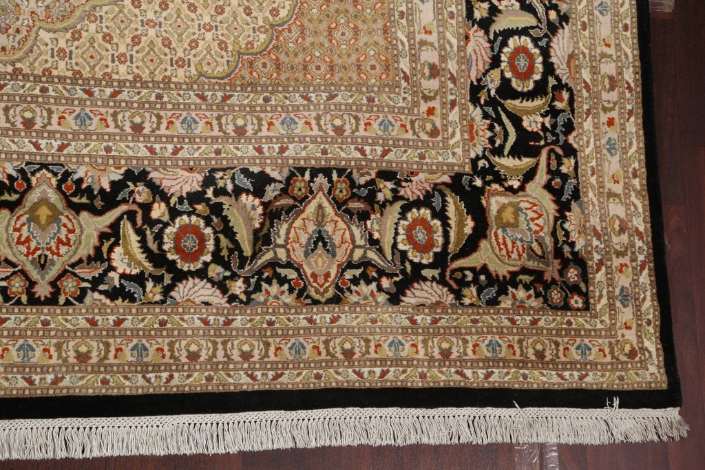 Vegetable Dye Tabriz Mahi Persian Wool Rug 12x19