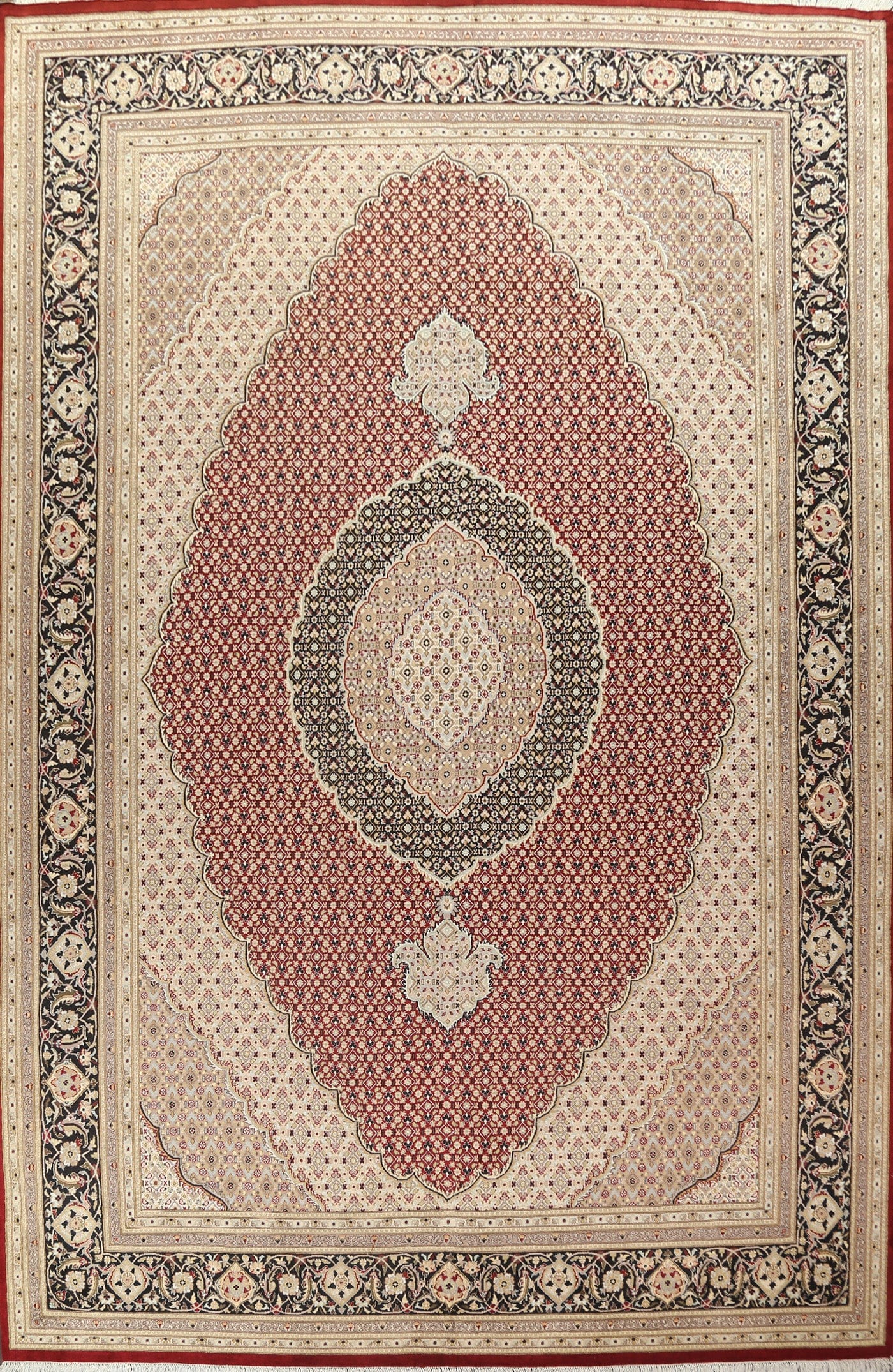 Vegetable Dye Tabriz Mahi Persian Area Rug 10x14