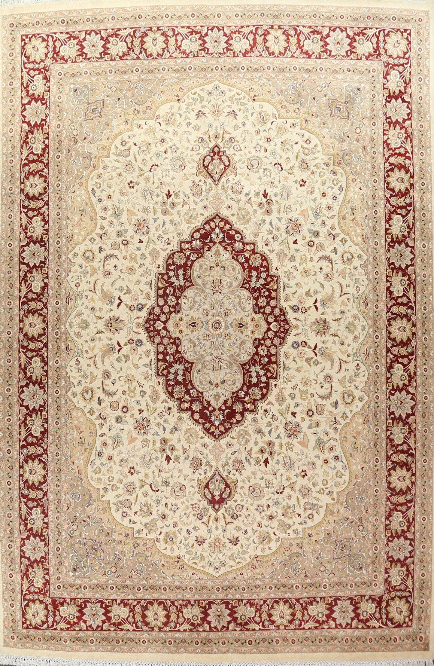 Vegetable Dye Tabriz Handmade Area Rug 10x14