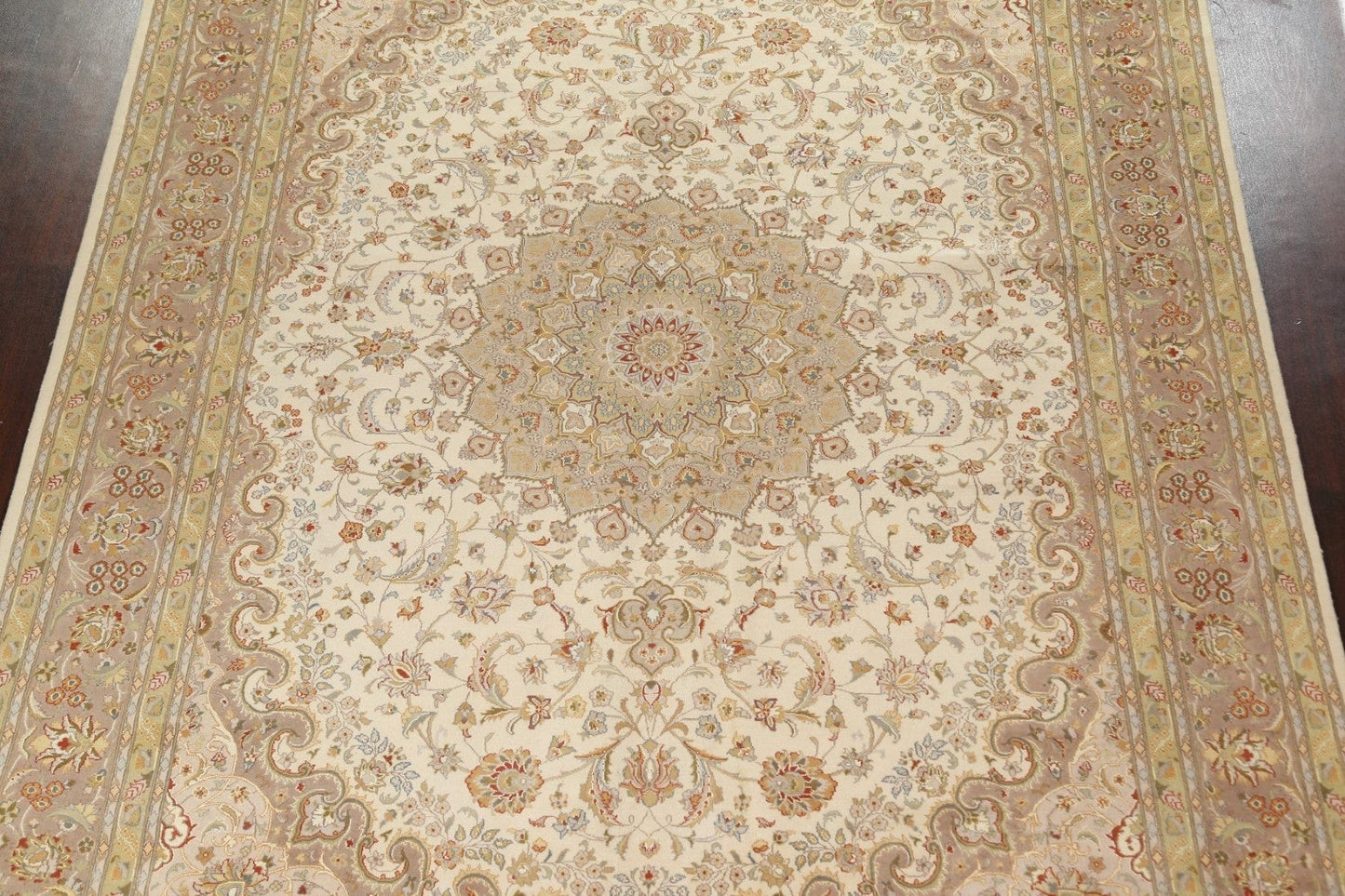 Vegetable Dye Tabriz Wool Area Rug 9x12