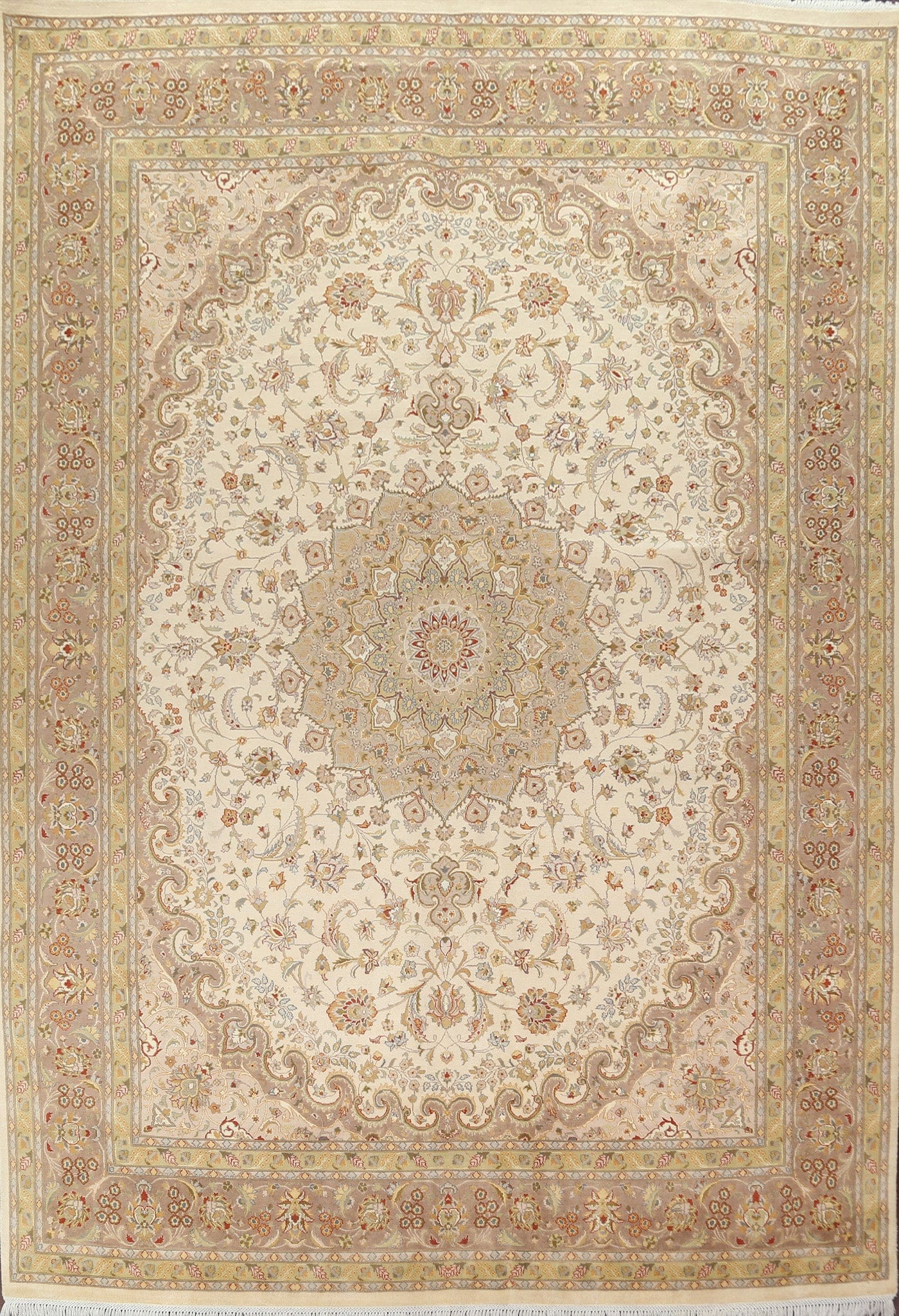 Vegetable Dye Tabriz Wool Area Rug 9x12