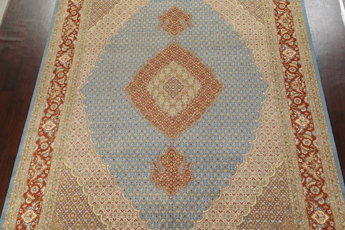 Vegetable Dye Tabriz Mahi Persian Area Rug 9x12