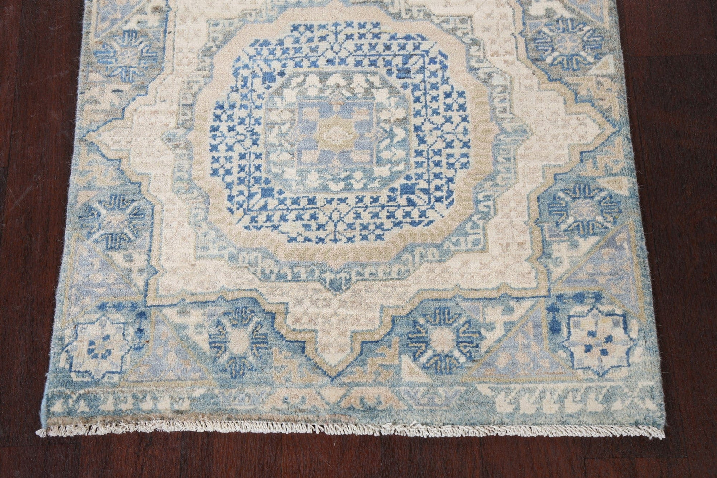 Vegetable Dye Khotan Wool Runner Rug 3x10