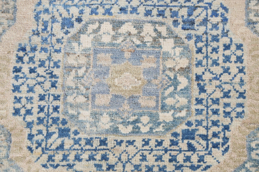 Vegetable Dye Khotan Wool Runner Rug 3x10