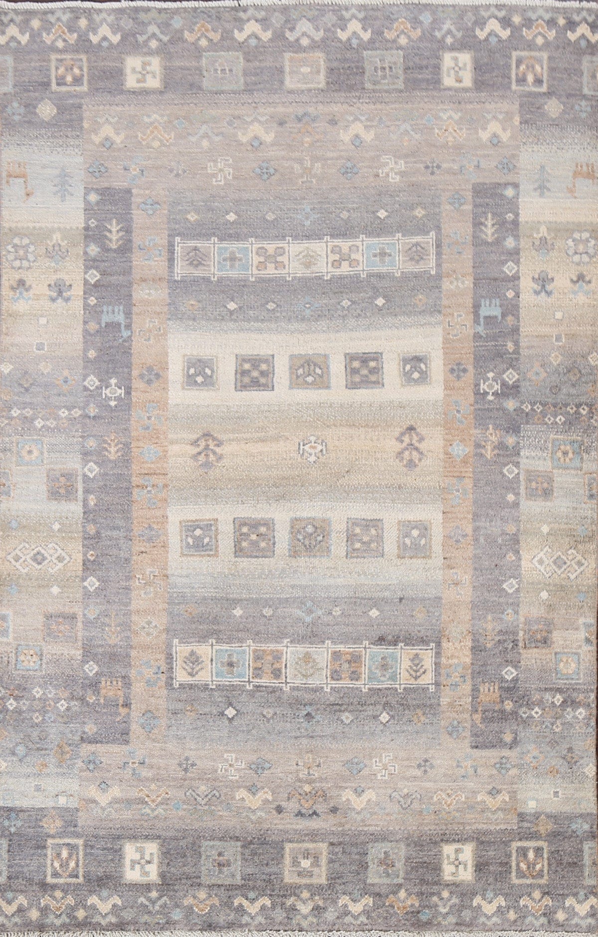 Vegetable Dye Gabbeh Kashkoli Area Rug 4x6