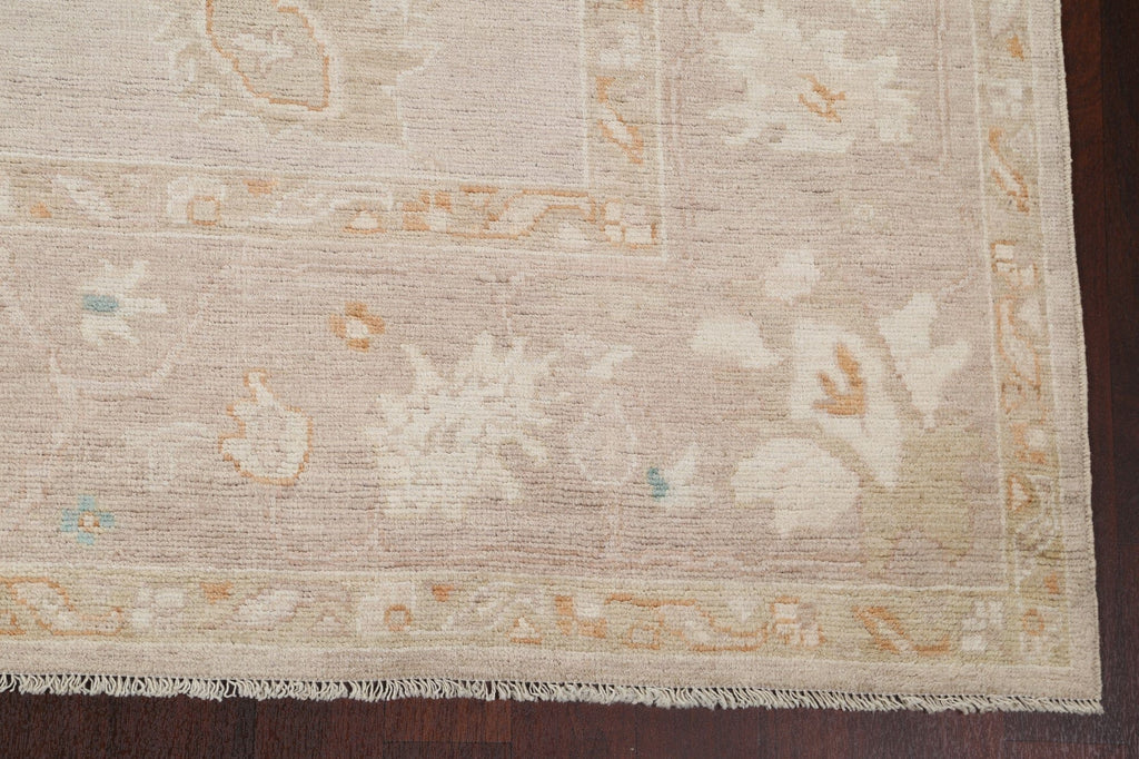 Muted Floral Oushak Wool Area Rug 8x12