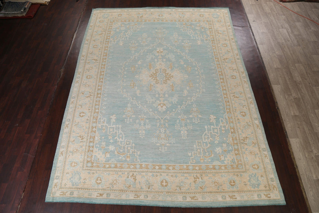 Vegetable Dye Turkish Wool Oushak Area Rug 10x14