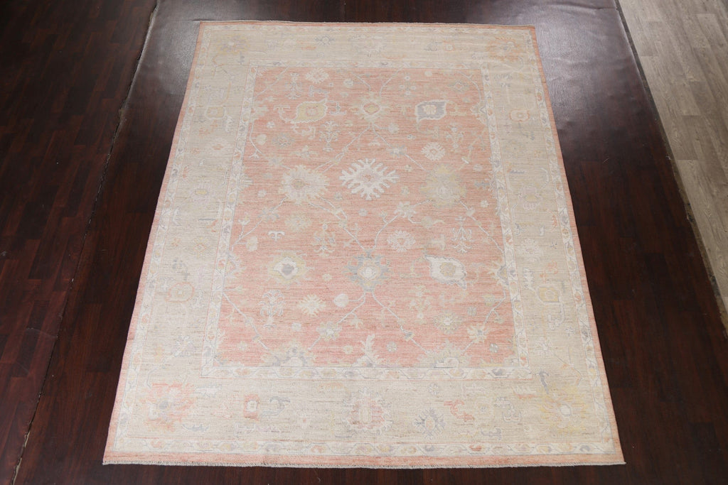 Vegetable Dye Muted Oushak Turkish Area Rug 8x11