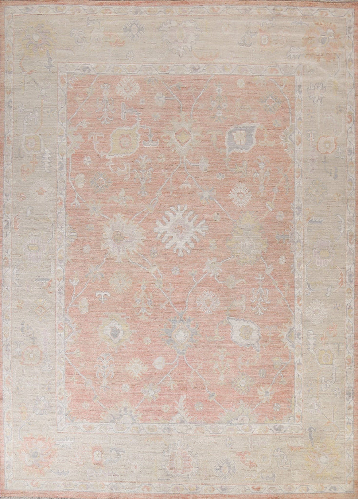 Vegetable Dye Muted Oushak Turkish Area Rug 8x11